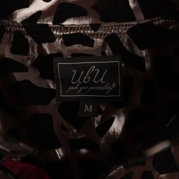 UBU BIKER Coat Animal Giraffe MOTO JACKET FLOCKED - Picture 7 of 7